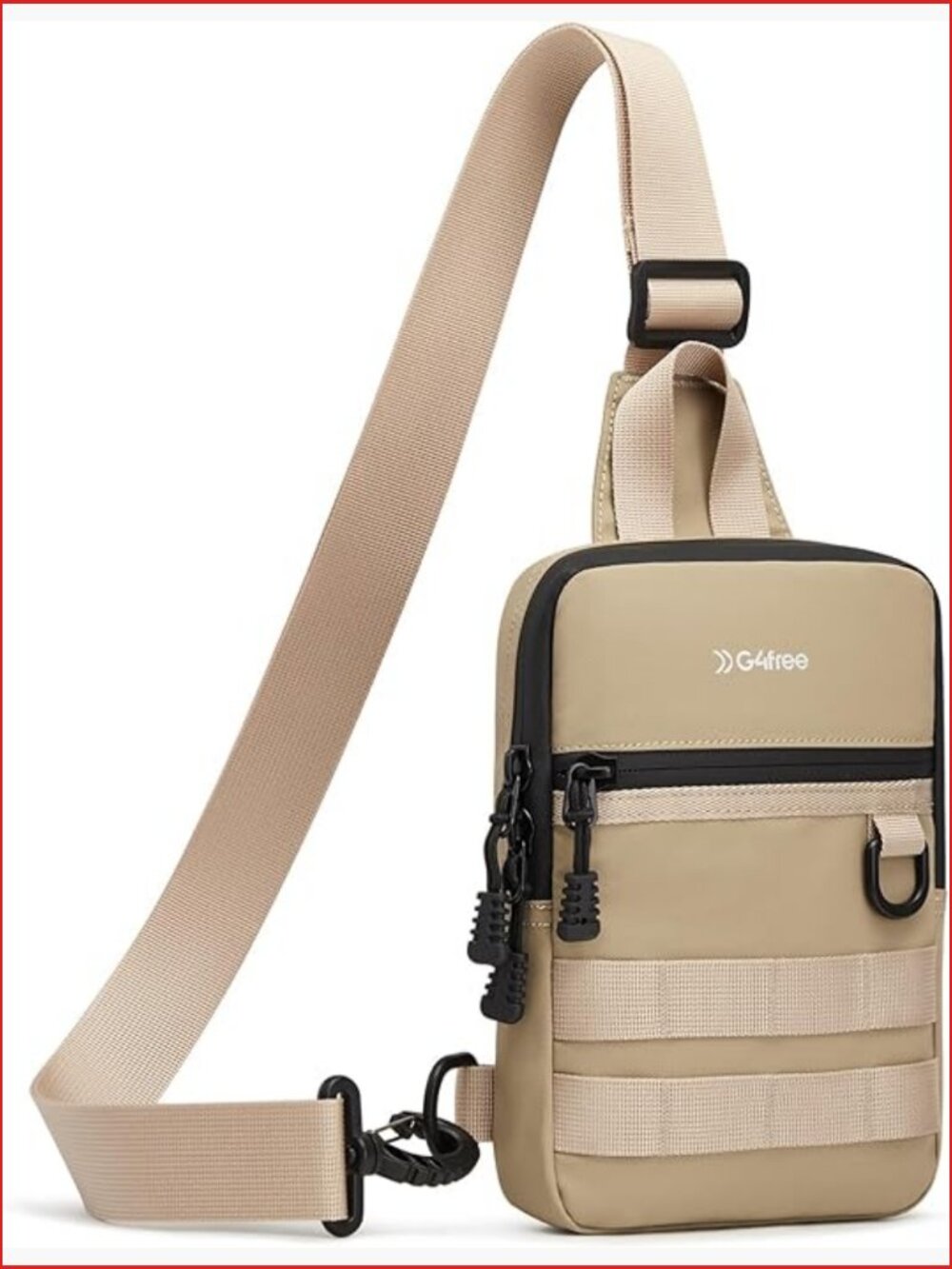 Mini Tactical Sling Bag, Water-Resistant Nylon Crossbody, EDC Shoulder Bag